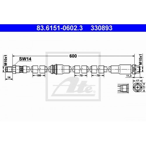 Furtun elastic frana