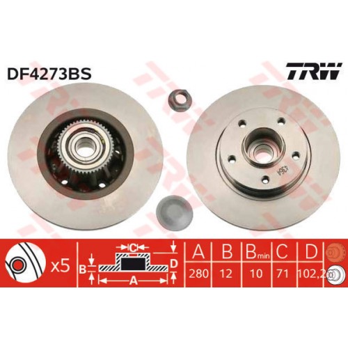 Brake disk with bearing