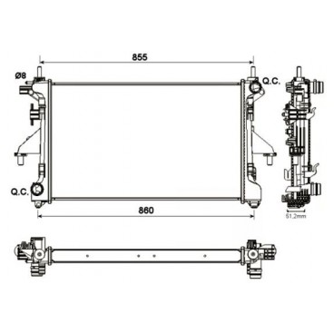 Radiator racire cu apa