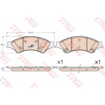 Set placute frana