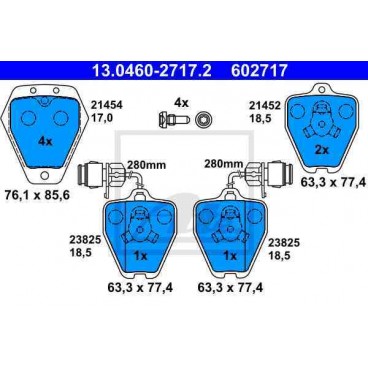 Set placute frana