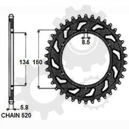 Pinion spate