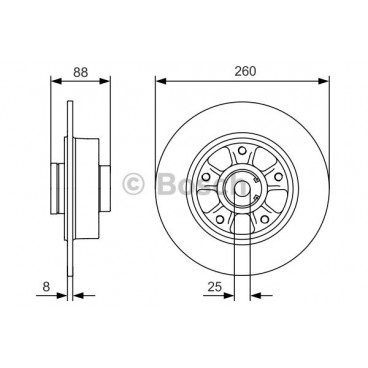 Brake disk with bearing