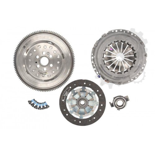 Clutch kit with dual mass flywheel and bearing