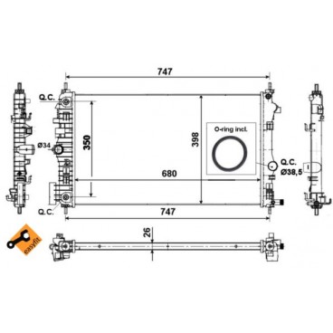 Radiator racire cu apa