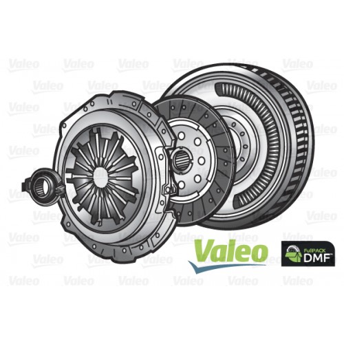 Clutch kit with dual mass flywheel and bearing