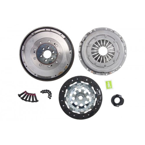 Clutch kit with dual mass flywheel and pneumatic bearing