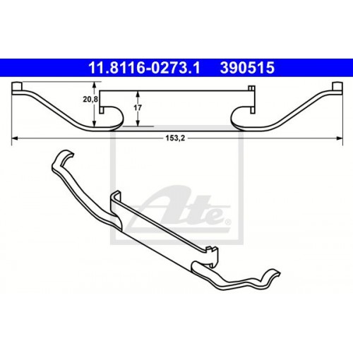 Kit de montaj placute frana