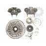 Dual-plate clutch kit with bearing