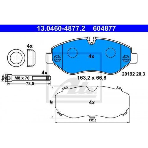 Set placute frana