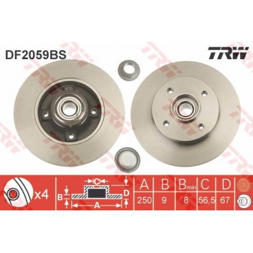 Brake disk with bearing