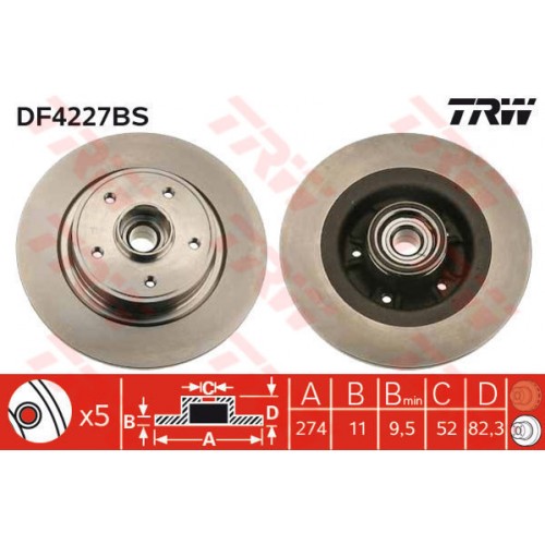 Brake disk with bearing