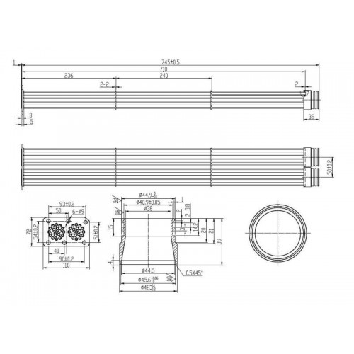 Exhaust gases radiator