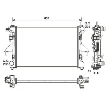 Radiator racire cu apa