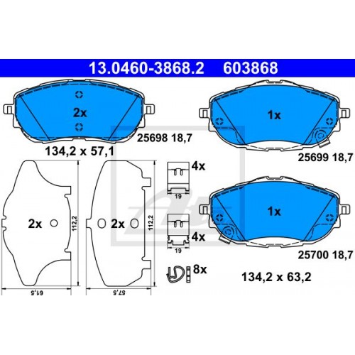 Set placute frana