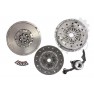 Clutch kit with dual mass flywheel and pneumatic bearing