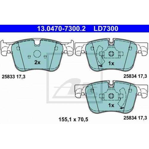 Set placute frana