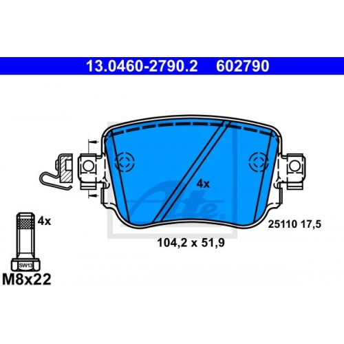 Set placute frana