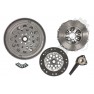 Clutch kit with dual mass flywheel and pneumatic bearing