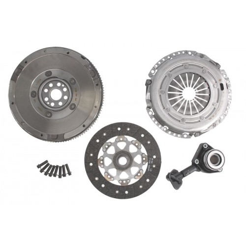 Clutch kit with dual mass flywheel and bearing