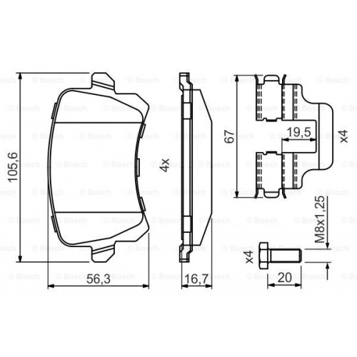 Set placute frana