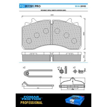 Set placute frana