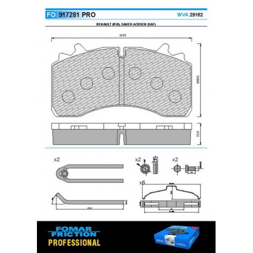 Set placute frana