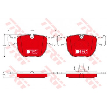 Set placute frana ceramice FATA BMW