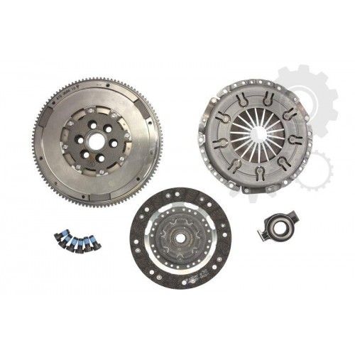 Clutch kit with dual mass flywheel and bearing