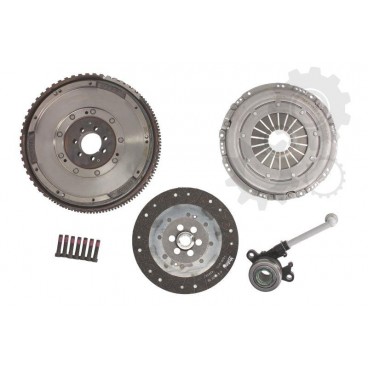 Clutch kit with dual mass flywheel and pneumatic bearing