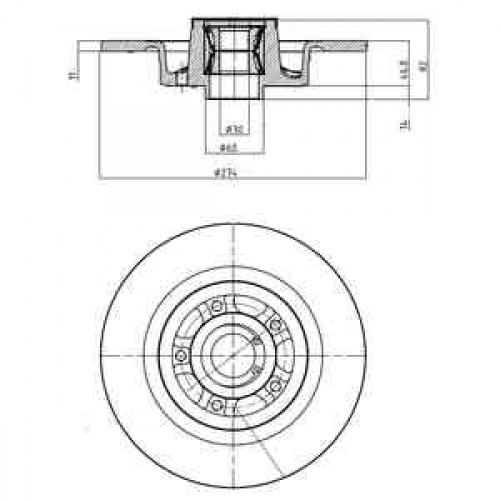 Brake disk with bearing