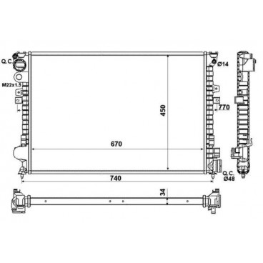 Radiator racire cu apa