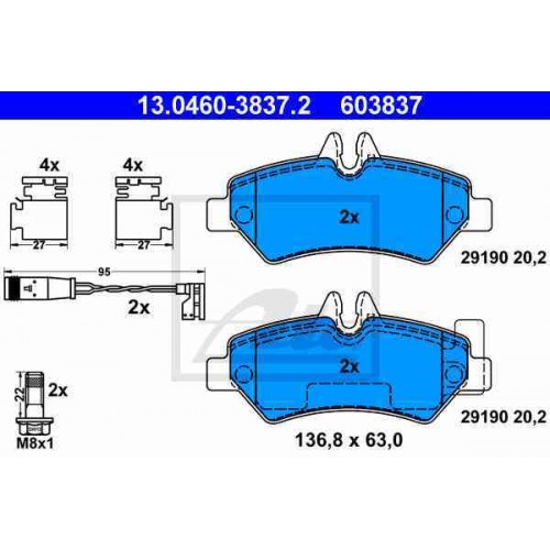 Set placute frana