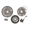 Clutch kit with dual mass flywheel and pneumatic bearing