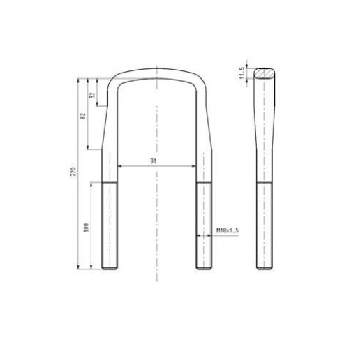 Leaf spring shackle