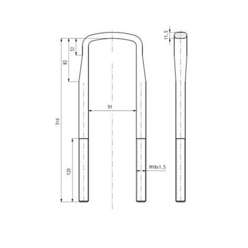 Leaf spring shackle