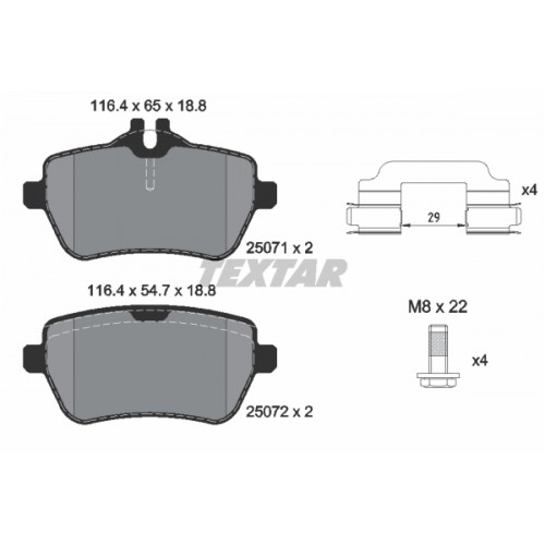 Set placute frana