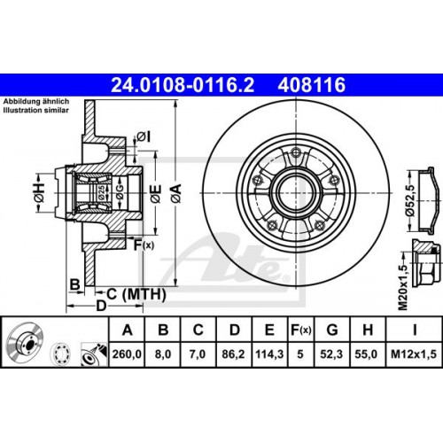 Brake disk with bearing