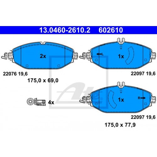 Set placute frana