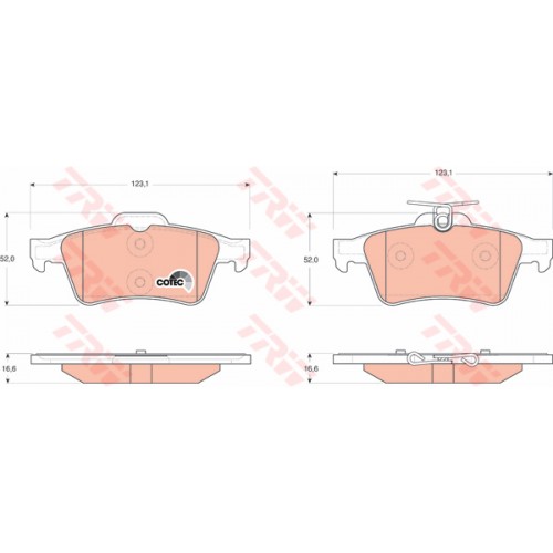 Set placute frana