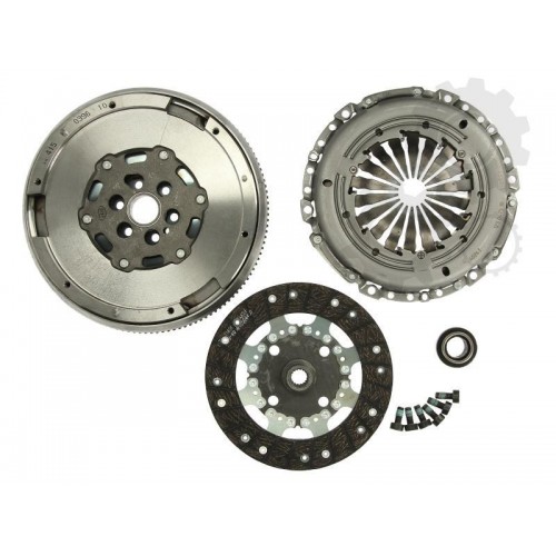 Clutch kit with dual mass flywheel and bearing