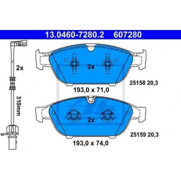 Set placute frana