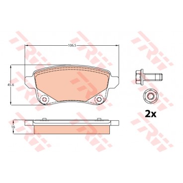 Set placute frana