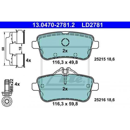 Set placute frana