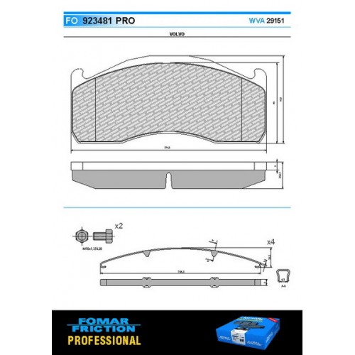 Set placute frana