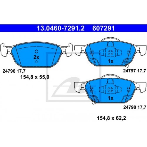 Set placute frana