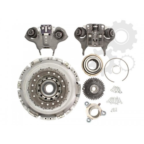 Dual-plate clutch kit with bearing