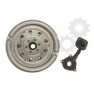 Clutch kit with dual mass flywheel and pneumatic bearing