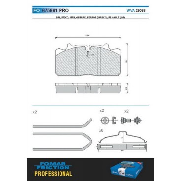 Set placute frana