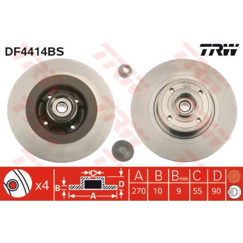 Brake disk with bearing